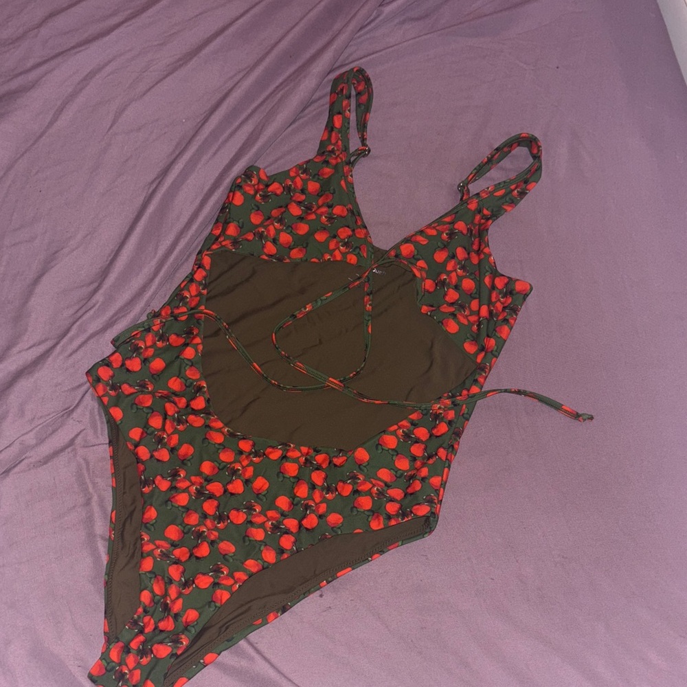 Blackbough Apple Print One Piece Swimsuit